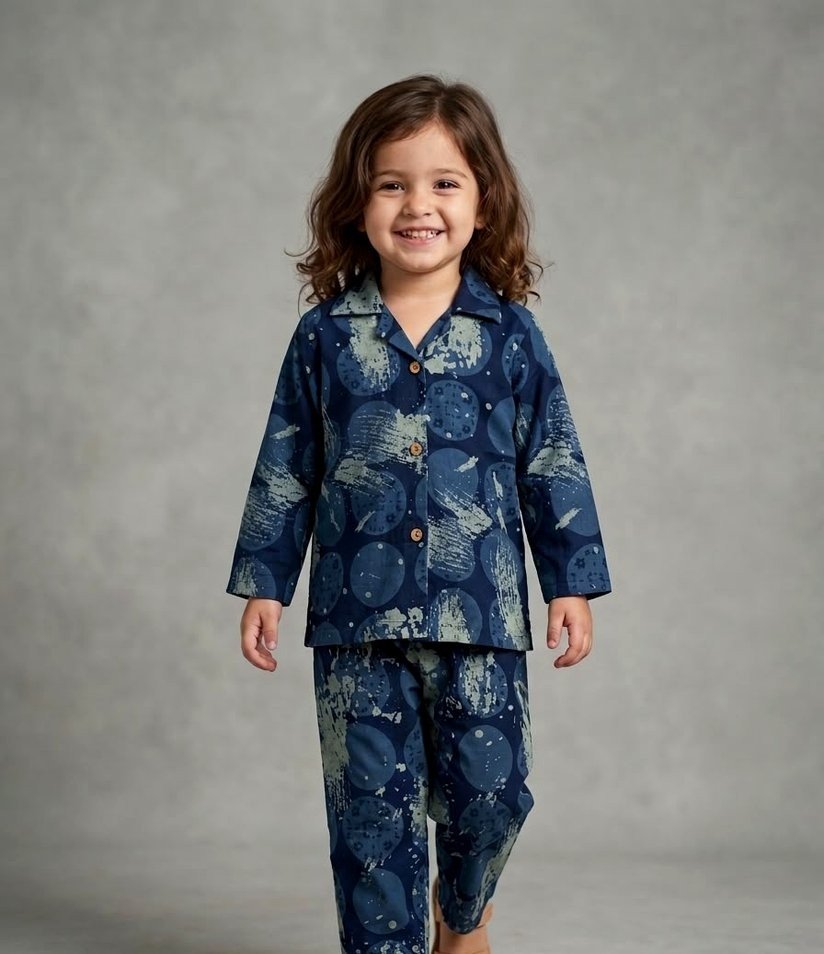 Kids Coordset - Navy Abstract