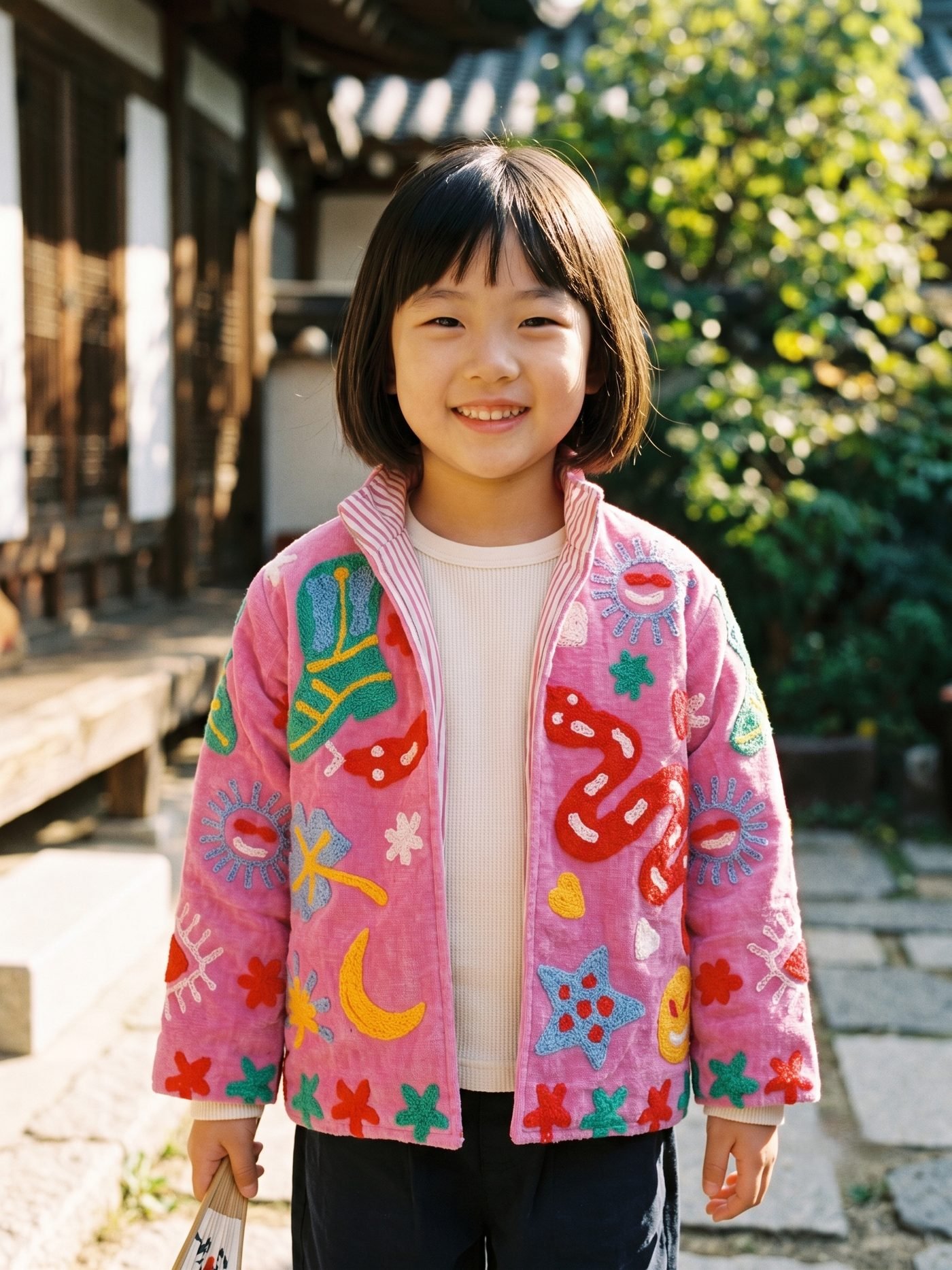 Jaipuri Suzani Velvet Jacket — Pink